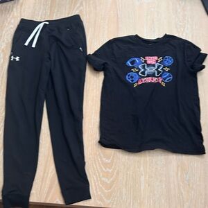 Under Armour Black Graphic Tee and Joggers